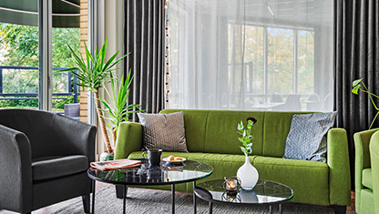 Lobbyn inne i Best Western Värnamo Hotell.